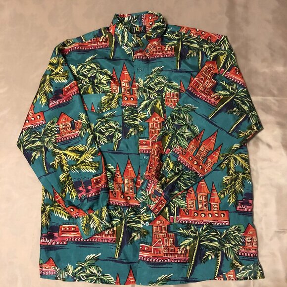 Men's Festive Long Sleeve Silk Shirt - Picture 6 of 8